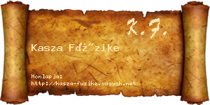 Kasza Füzike névjegykártya